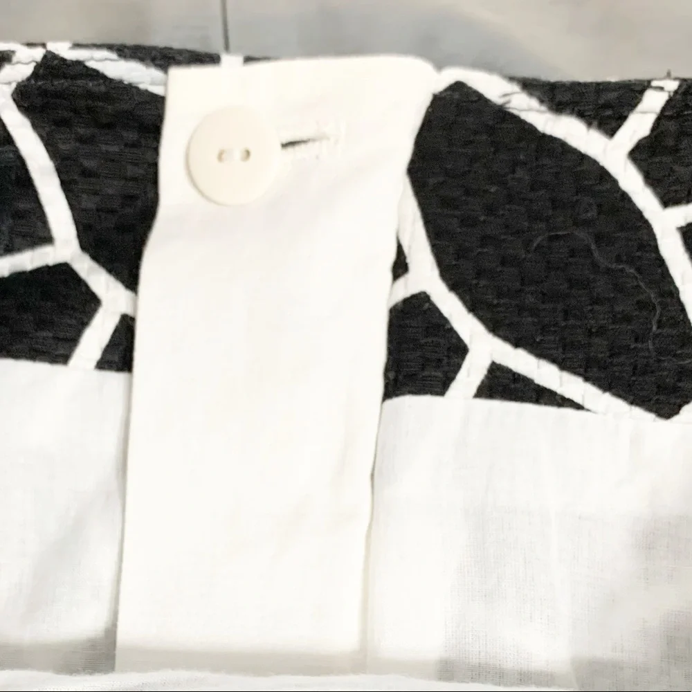 Talbots Geometric Shape Printed A-line Cotton Skirt Front Pleating Invisible Zip - Picture 14 of 14